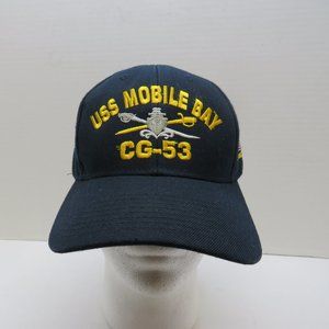 USS Mobile Bay CG-53 Navy Blue Hook & Loop Made in USA